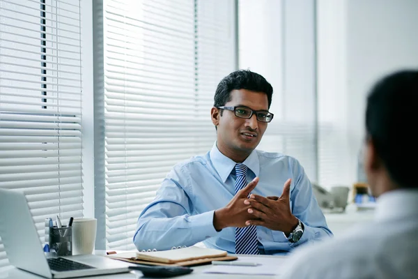 depositphotos_118749208 stock photo businessman talking to his colleague